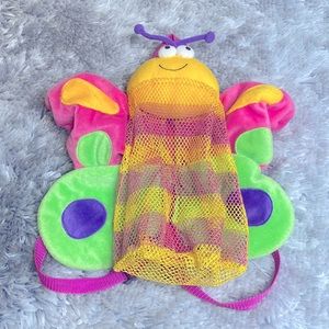 Silly Sacs by Stephen Joseph Yellow Pink Butterfly Mesh Fun Travel Play Backpack